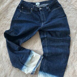 Y2K Women's Calvin Klein Cropped Jeans Size 10 Cropped Bleached Sequin 90s Denim